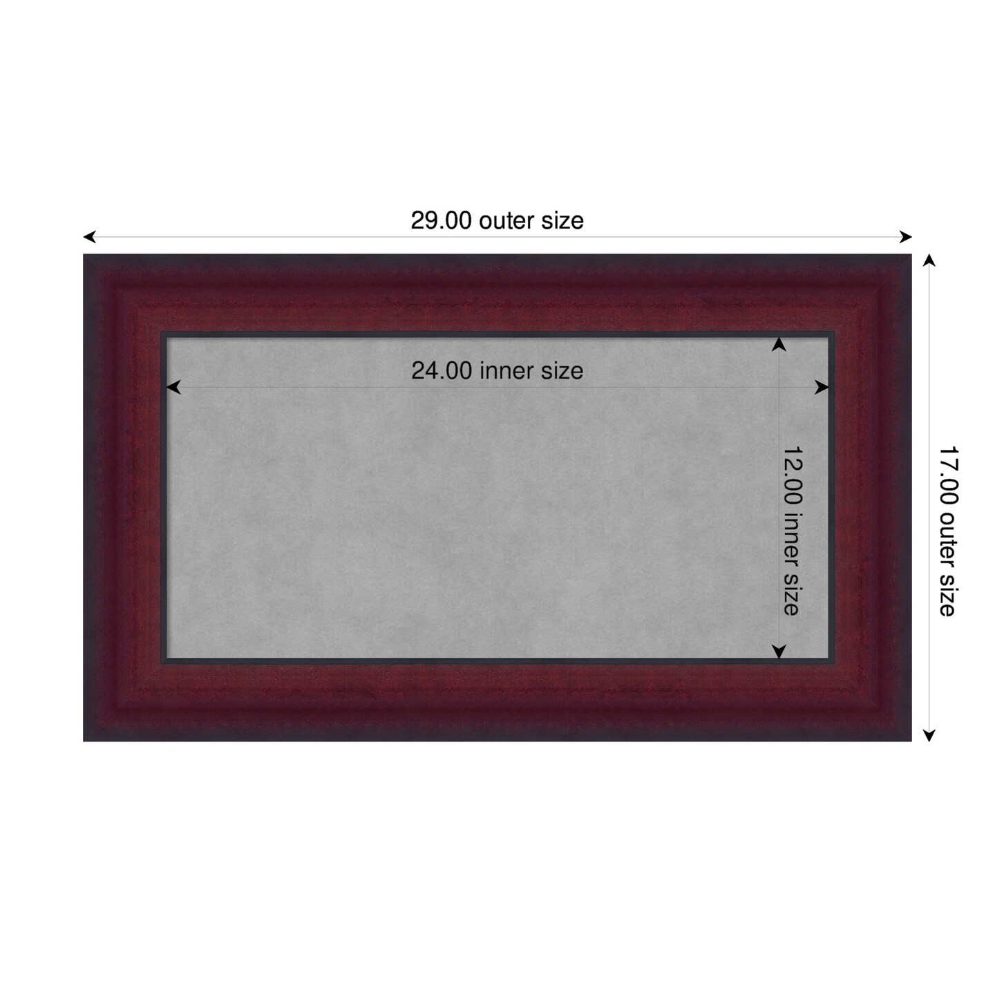 Canterbury Cherry Wood Framed Magnetic Board