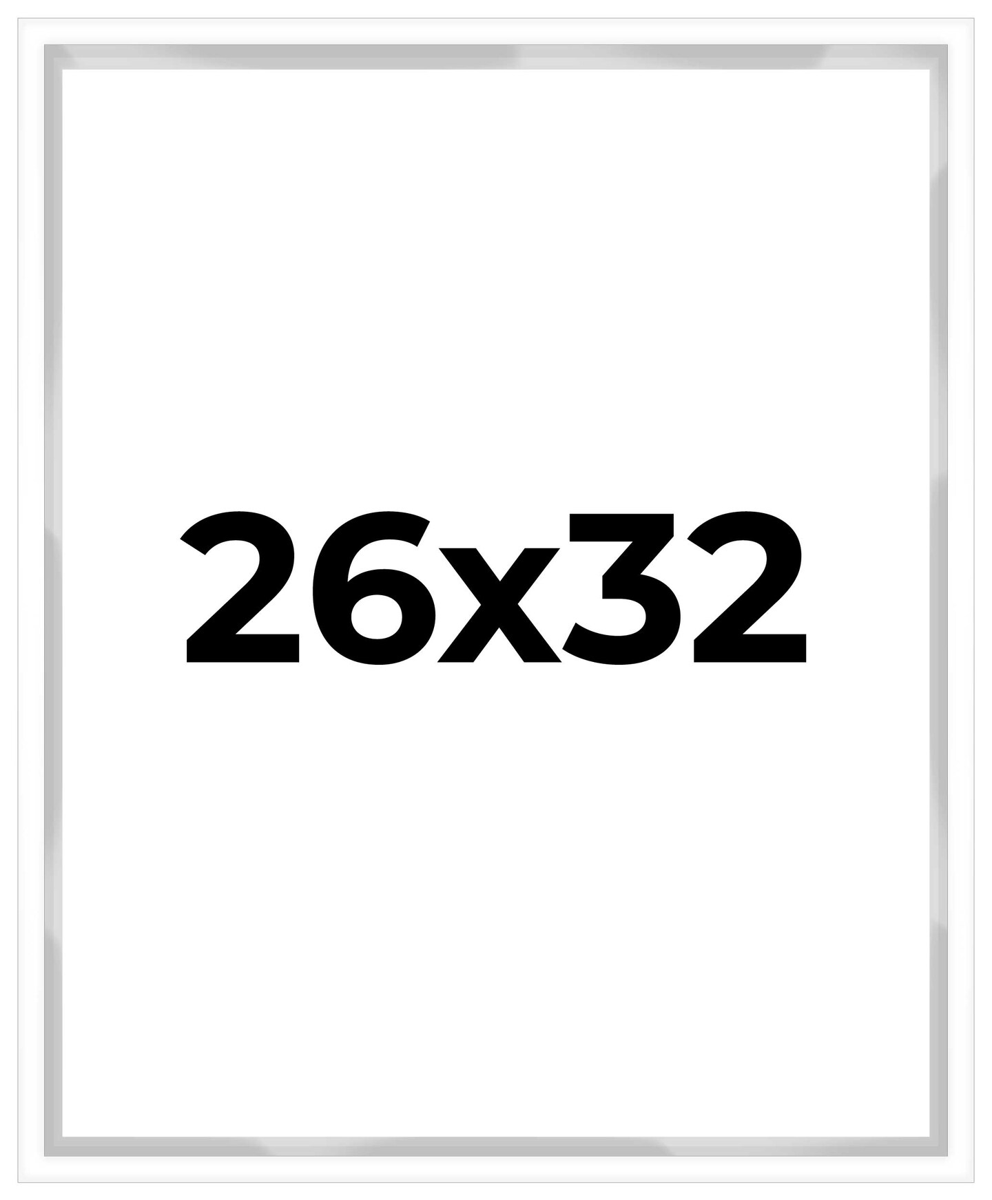 26x32 Shadow Box 3/4" Depth White Picture Frame - UV Acrylic, Backing, Hanging Hardware