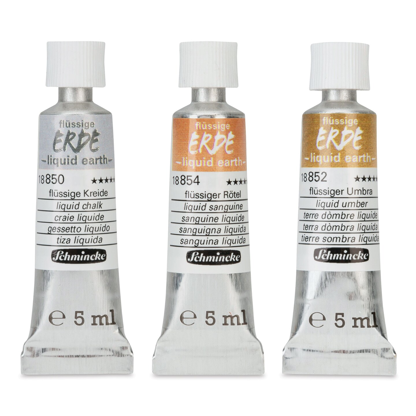 Schmincke Liquid Earth Watercolor Tubes and Set - Set of 3, 5 ml