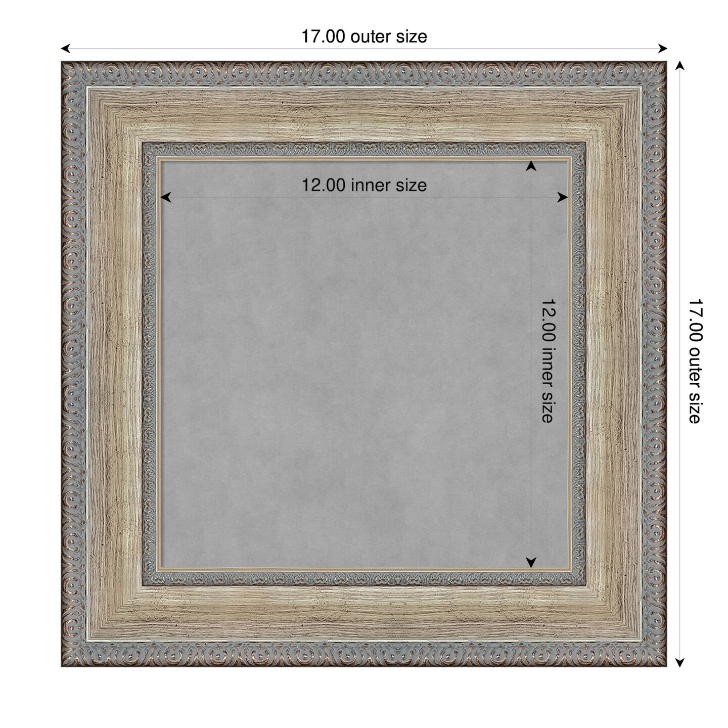 Fleur Silver Wood Framed Magnetic Board