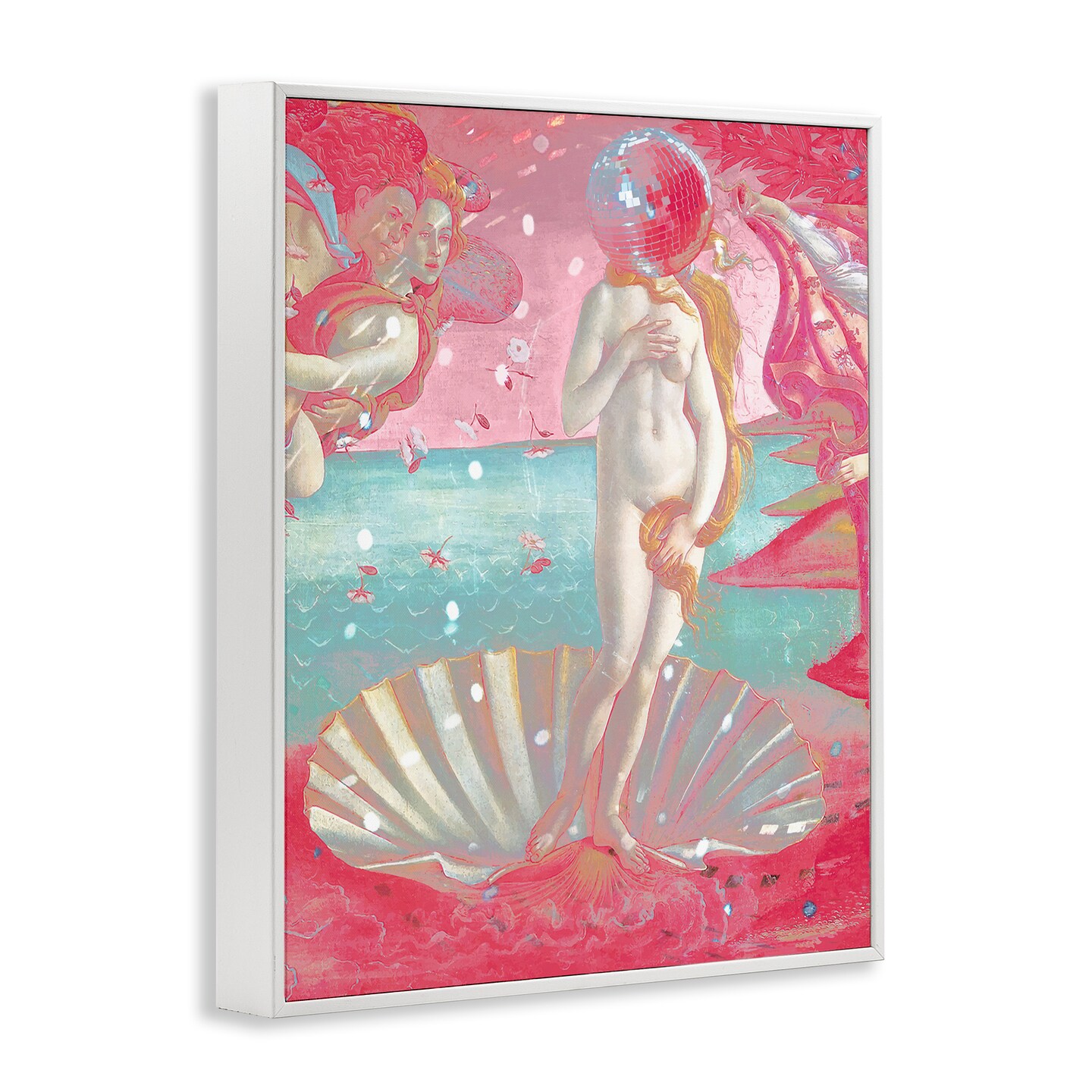 Stupell Industries Chromatic Disco Venus &#x26; Clamshell Framed Giclee Design by Lil&#x27; Rue