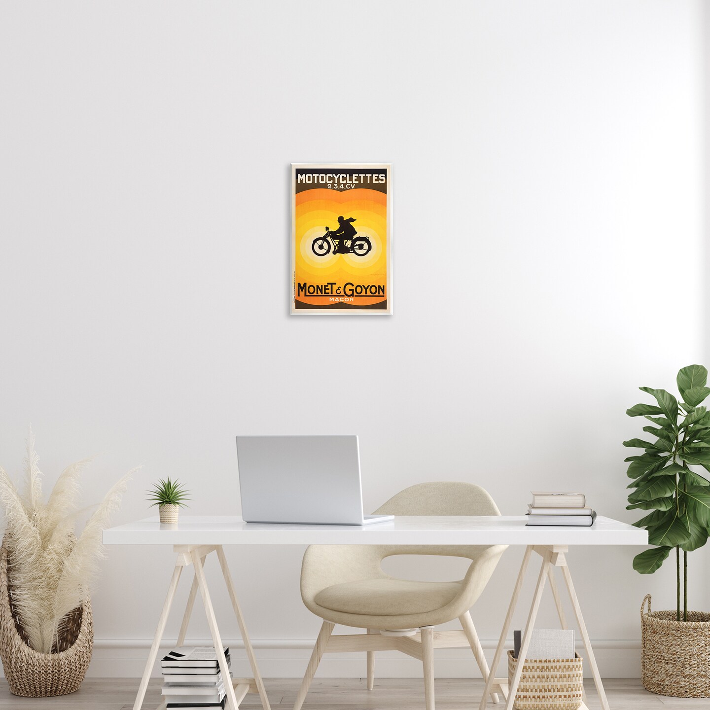 Stupell Industries Vintage Motorcycle Advertisement Wall Plaque Design by Marcus Jules