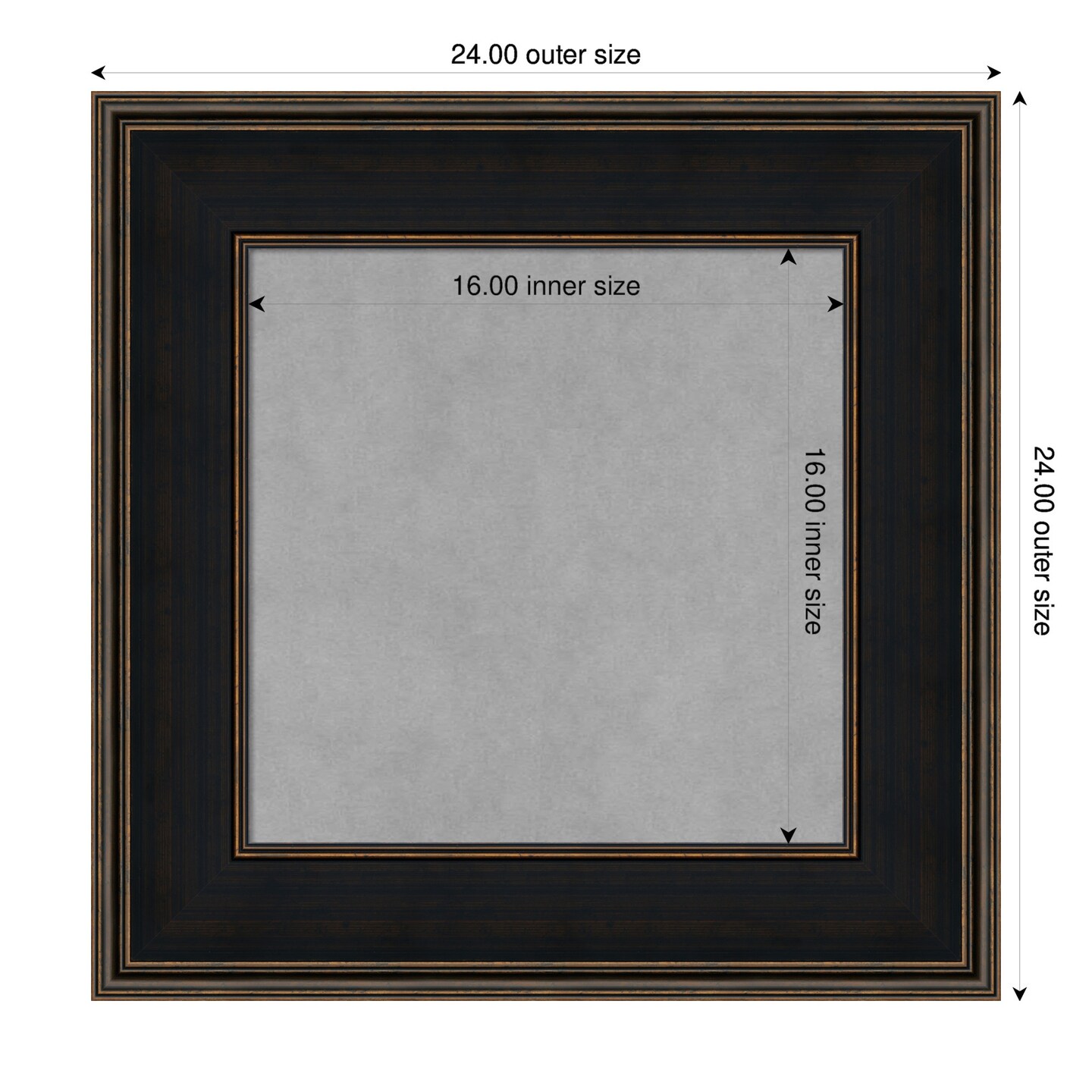 Mezzanine Espresso Wood Framed Magnetic Board