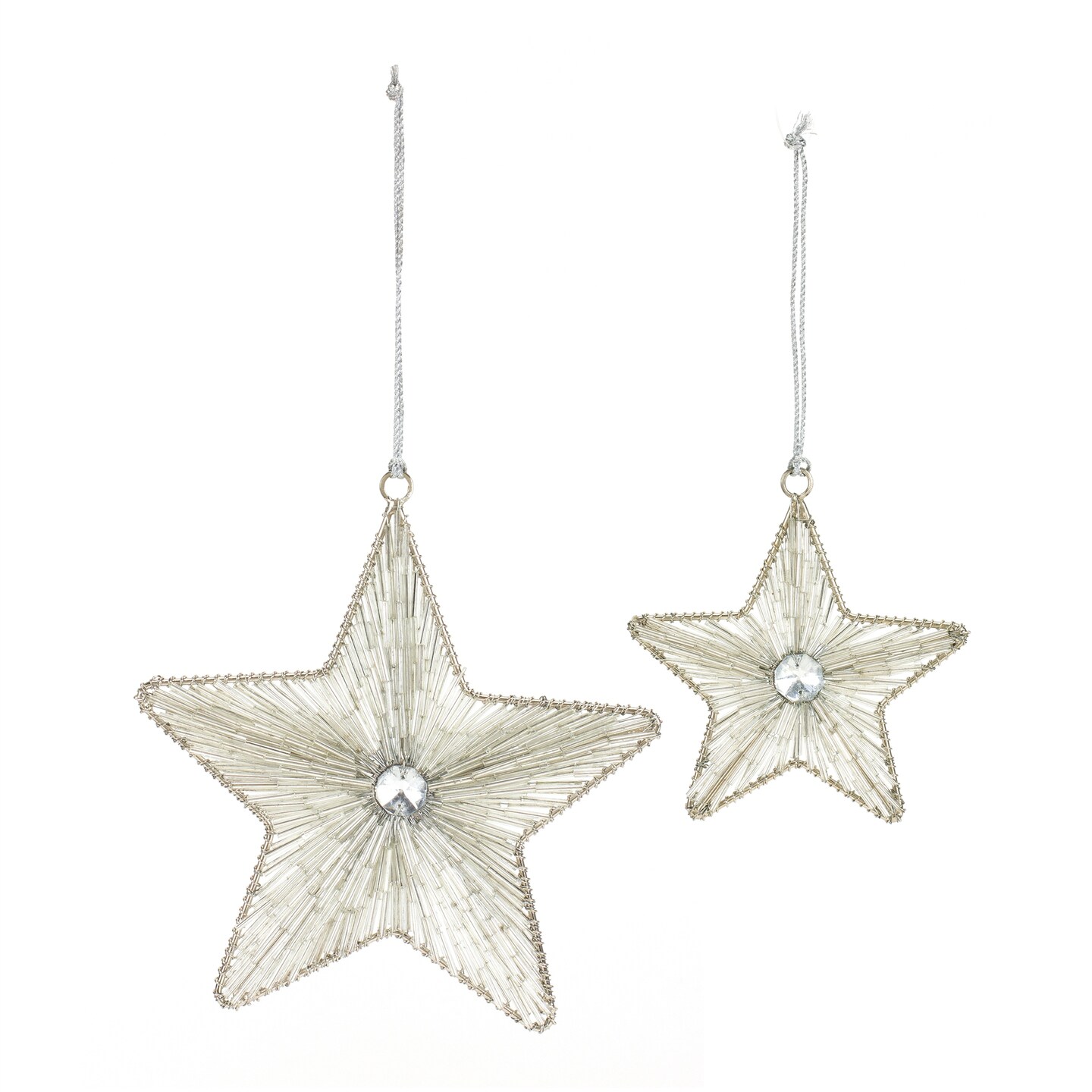 Melrose Star Glass Christmas Ornaments - 5.75&#x22; - 12ct