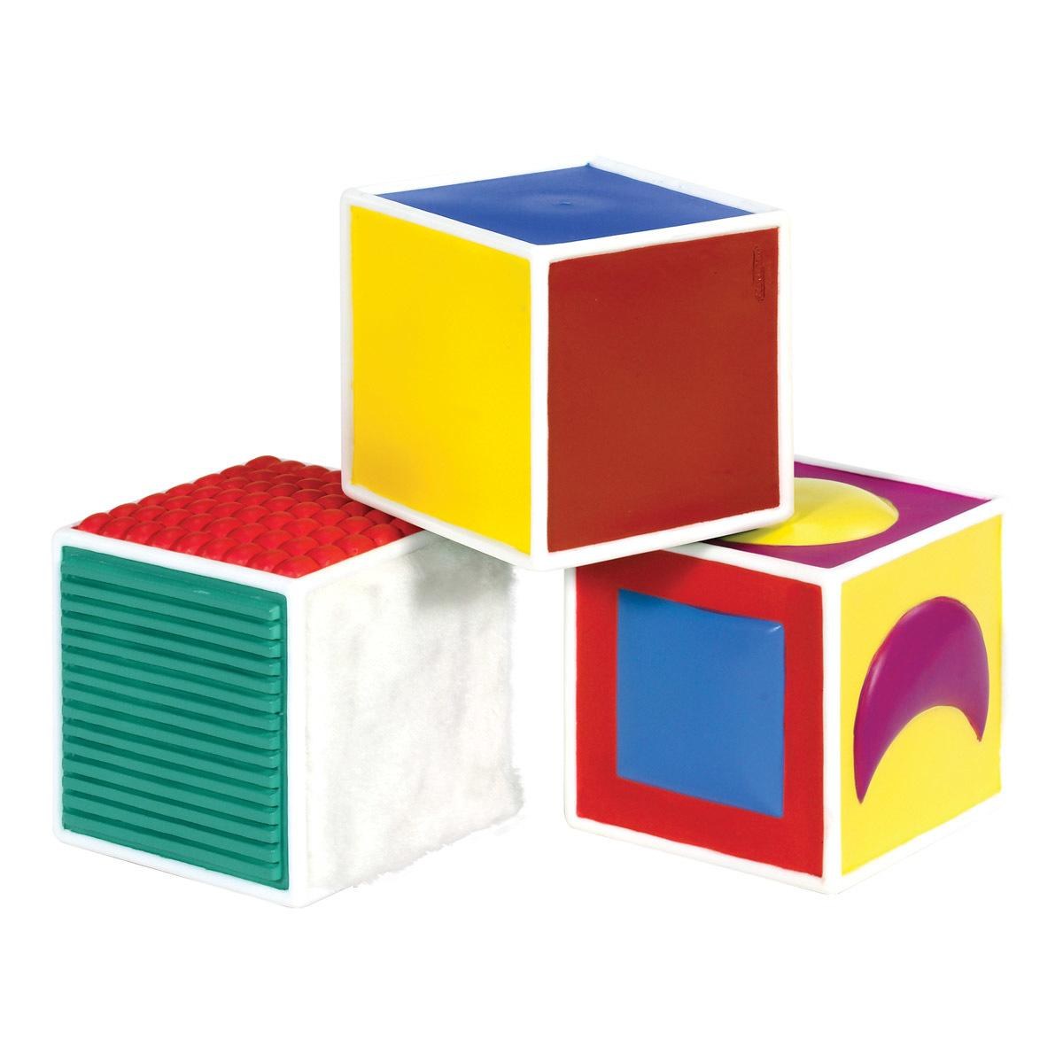 Kaplan Early Learning Company Soft Tactile Blocks - Set of 3