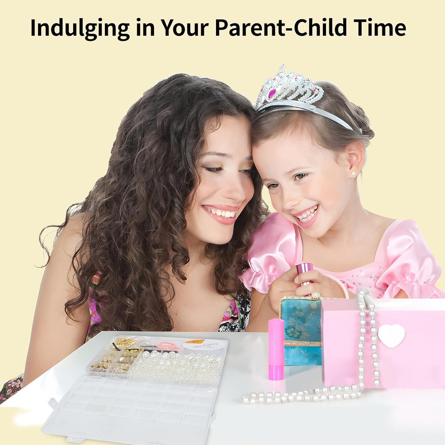 1200-Piece Pearl Beads Bracelet Making Kit – White Pearl & Gold Spacer Beads Set with Charms, String & Tools for DIY Jewelry Making