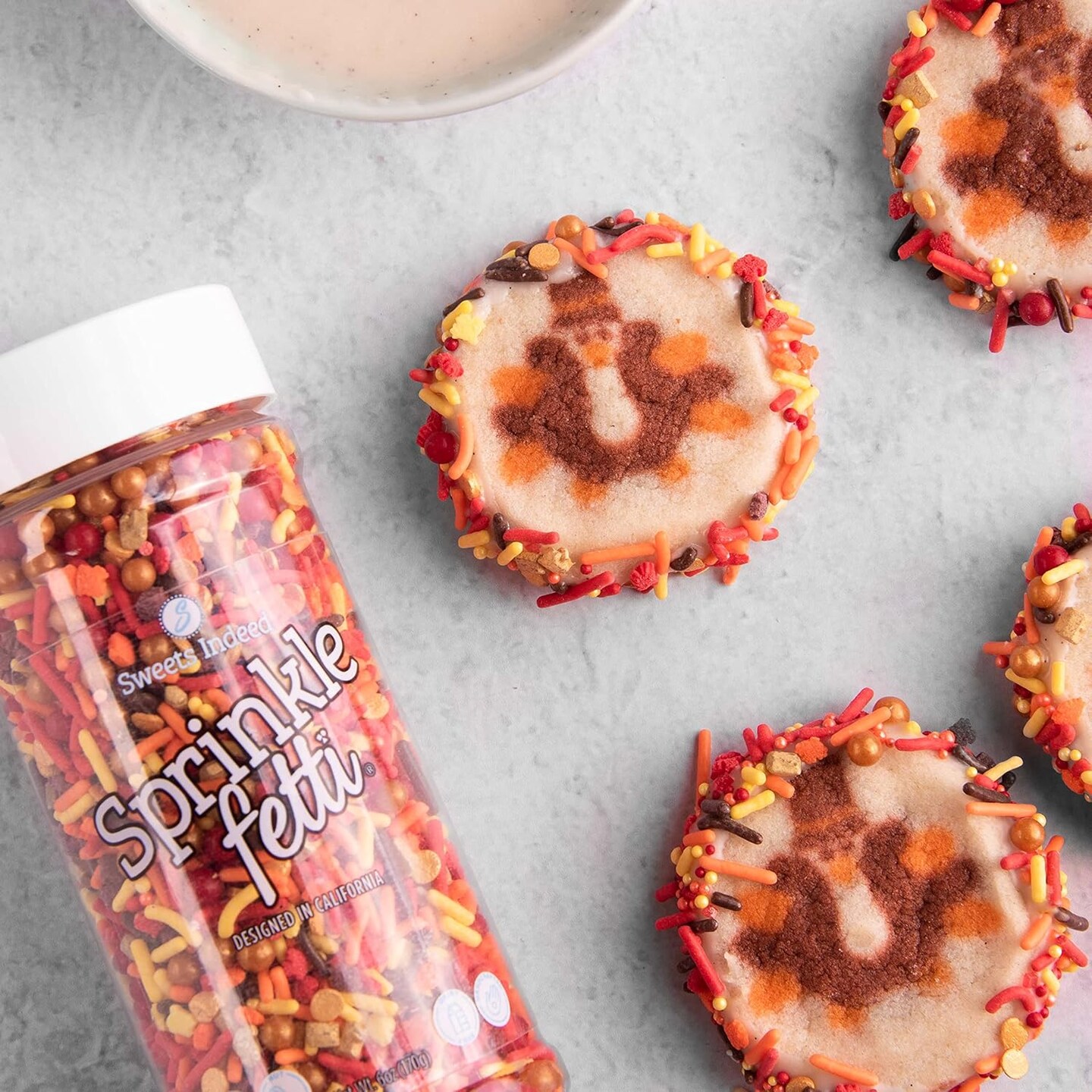 Thankful Fall Sprinklefetti Mix – 4 oz Jar,Autumn Sprinkles with Jimmies