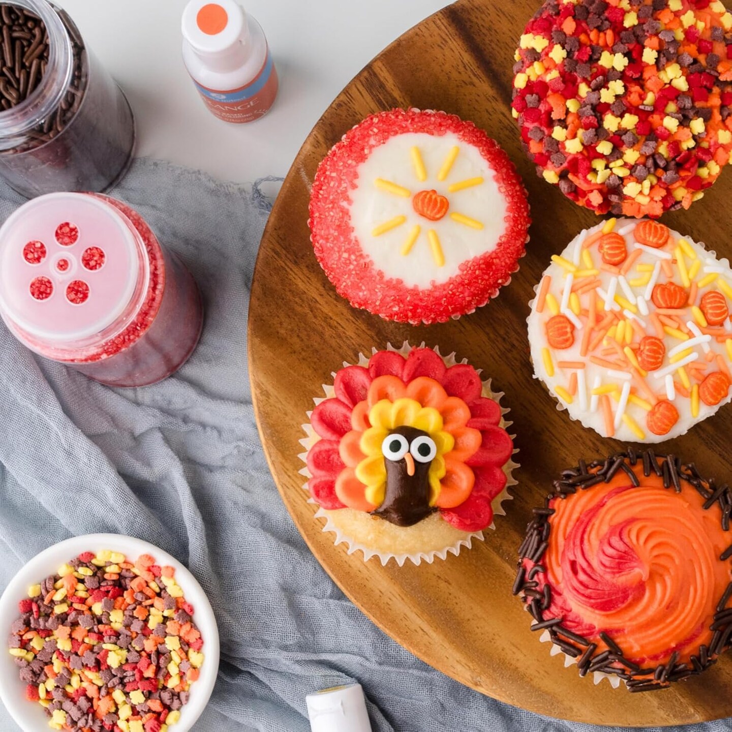 Sprinkles, Fall Sprinkles, Leaf Shapes, 4 pack, 11.57 ounces (Fall)