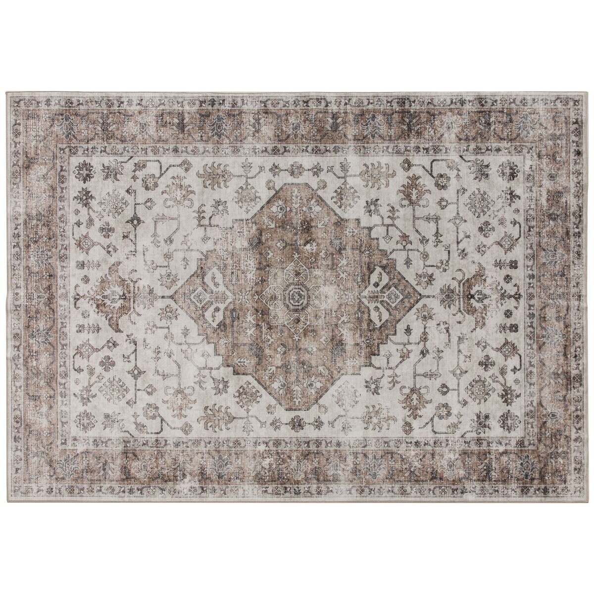 Edge Collections - 60&#x22; x 84&#x22; - Multicolor - Vintage Distressed Plush Rug!