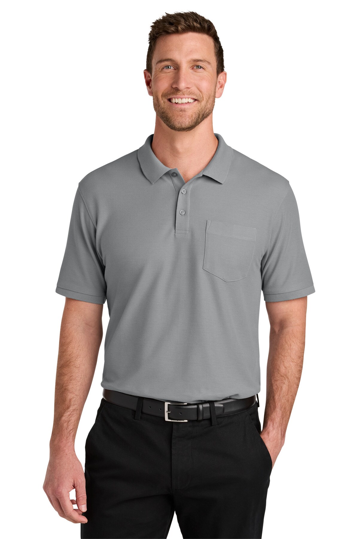 Port Authority&#xAE; Wearever Signature Pique Pocket Polo