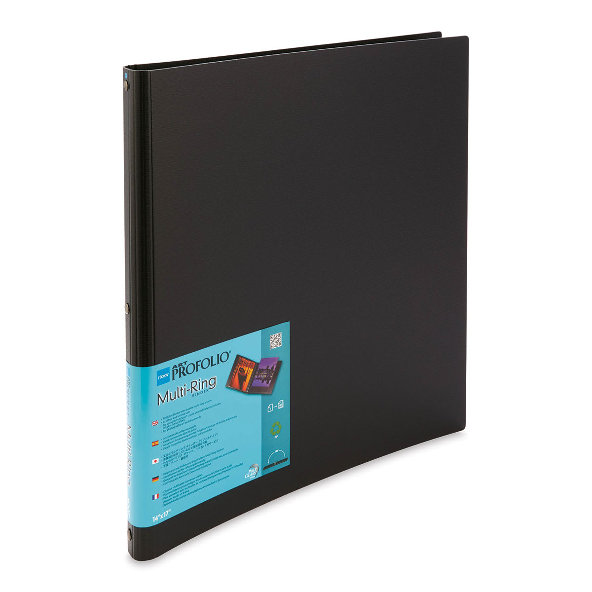 Itoya Art Profolio Multi-Ring Binder - 14" x 17", Black, Portrait
