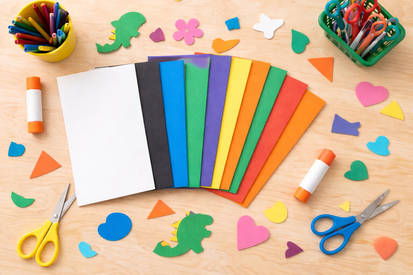 Foam Sheets 12" x 18" – Assorted Colors, 10 Pack | Craft & Classroom Foam