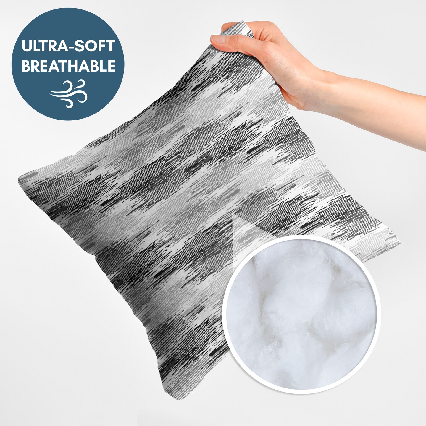 Americanflat Abstract Blurred Throw Pillow with Premium Polyester