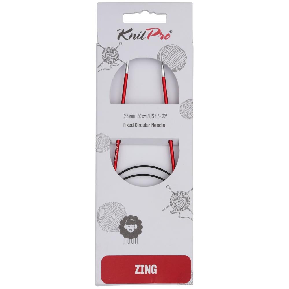 KnitPro Zing 32" Circular Knitting Needles - Sizes US 0 to 17