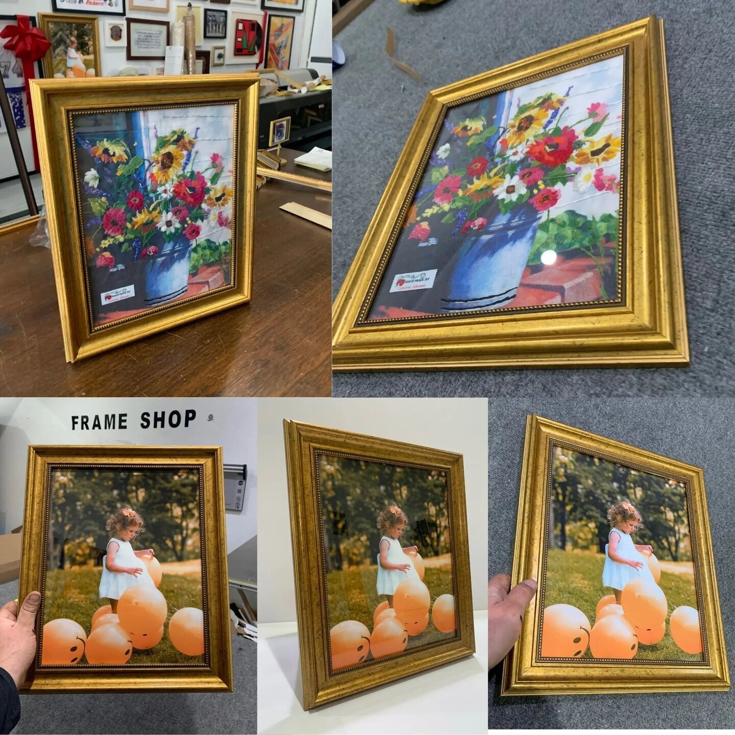 Vintage Gold 6x6 Picture Frame - 6 x 6 Ornate Photo Frame | Scoop Beaded Wall Art Frame Antique