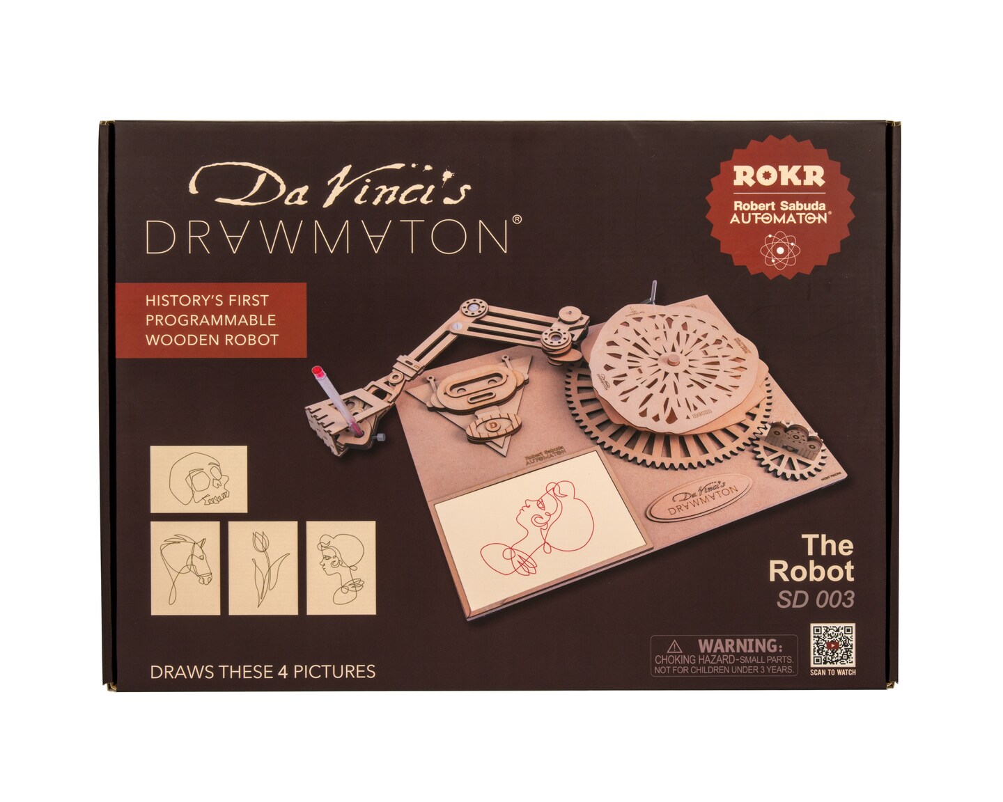 ROKR Da Vinci’s Drawing Machine The Robot 3D Wooden Puzzle SD003