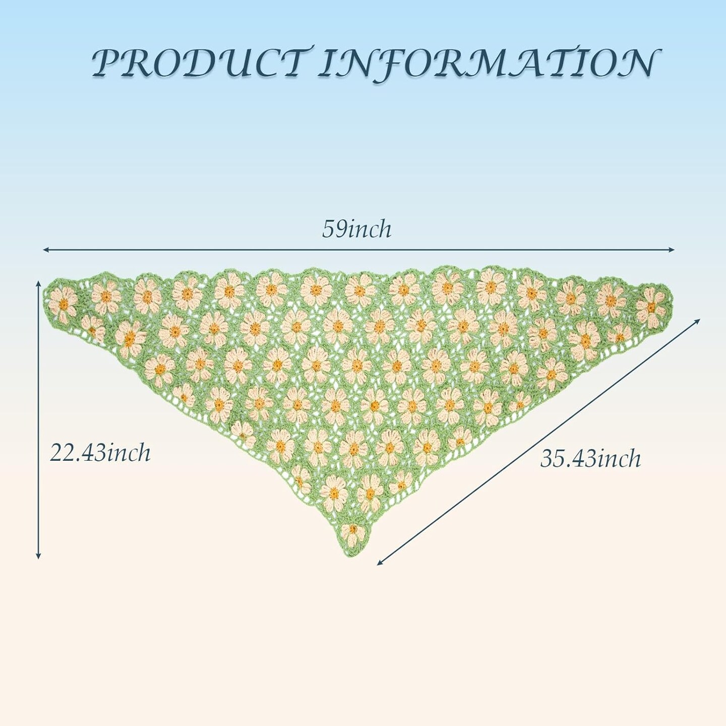 Intermediate & Advanced Crochet Kit – Floral Daisy Shawl DIY Craft Kit with Premium Yarn, Step-by-Step Video Tutorials & Detailed Instructions – Perfect Holiday Gift (Green)