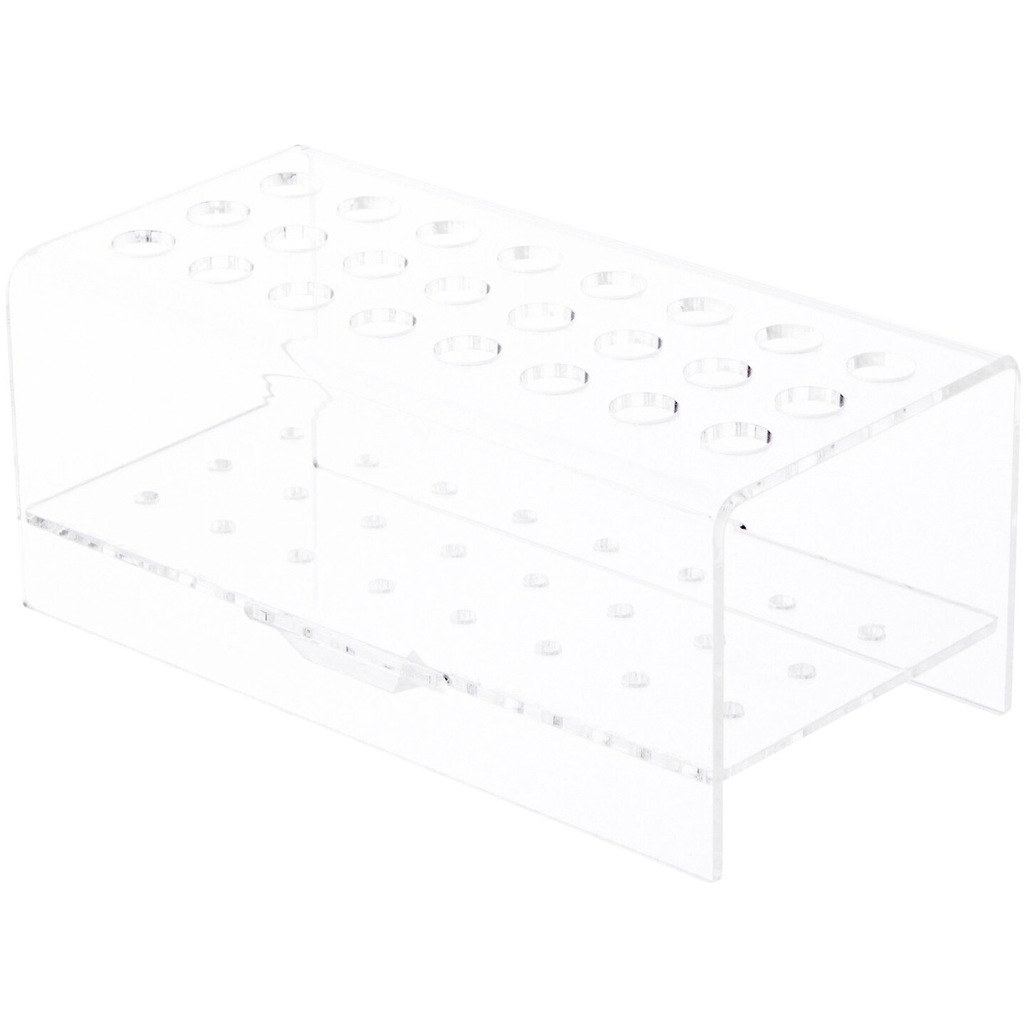 Plymor Clear Acrylic 24 Pen Display Holder Stand, 3.125" H x 7.375" W x 3.75" D