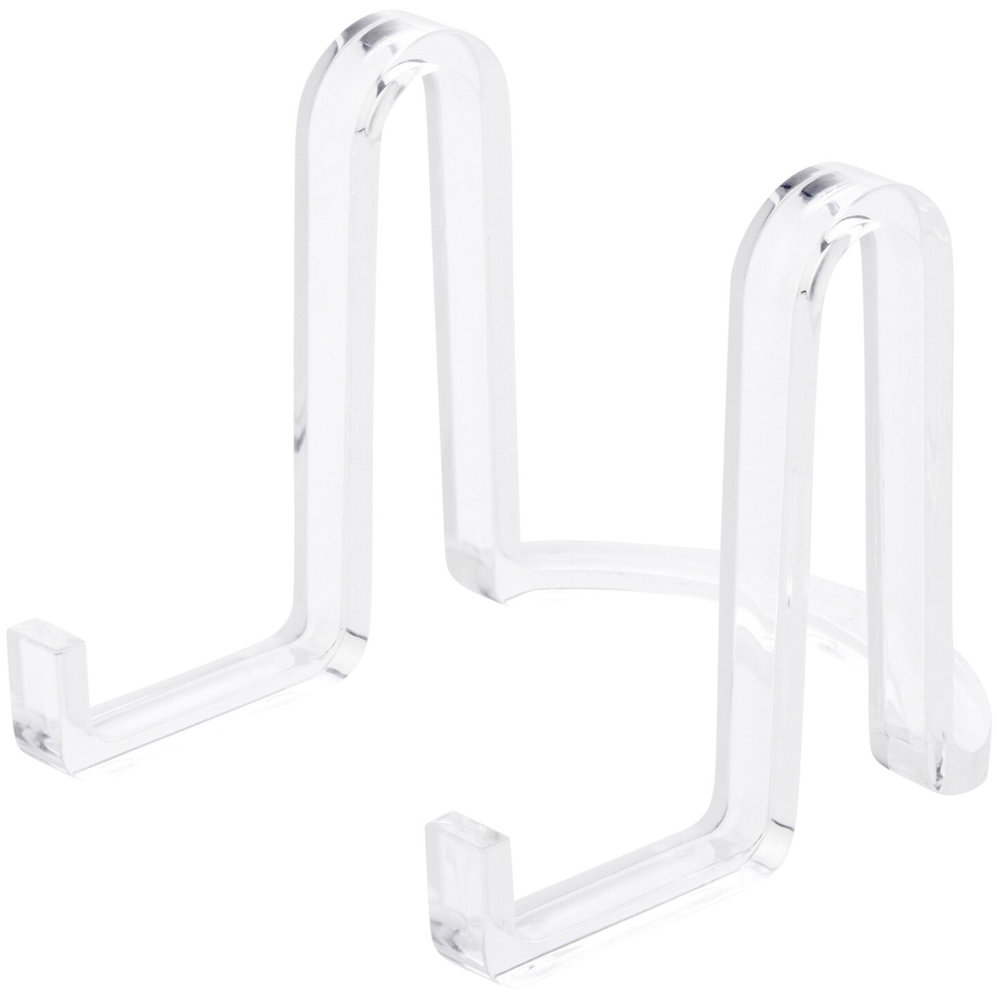 Plymor Clear Acrylic Ribbon-Style Display Easel, 3.75" H x 3.875" W x 5" D