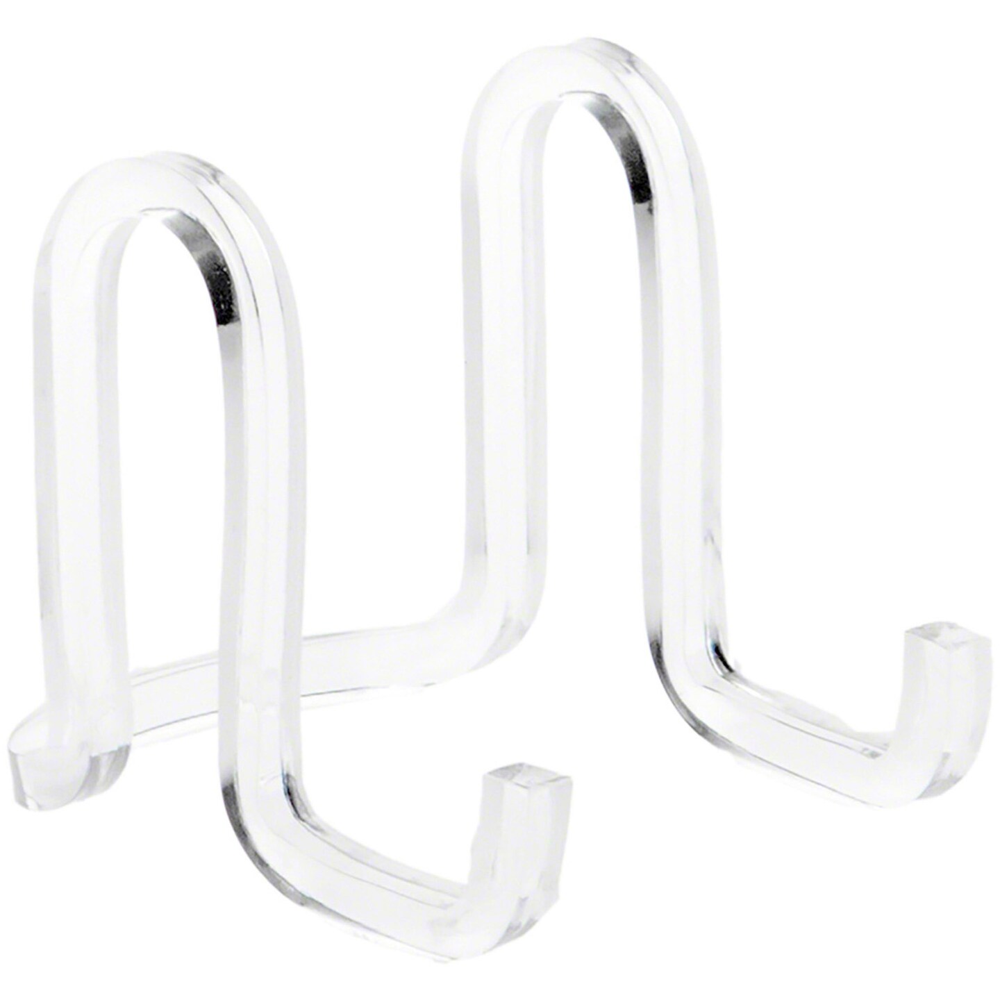 Plymor Clear Acrylic Ribbon-Style Display Easel, 2.875" H x 2.5" W x 3.5" D