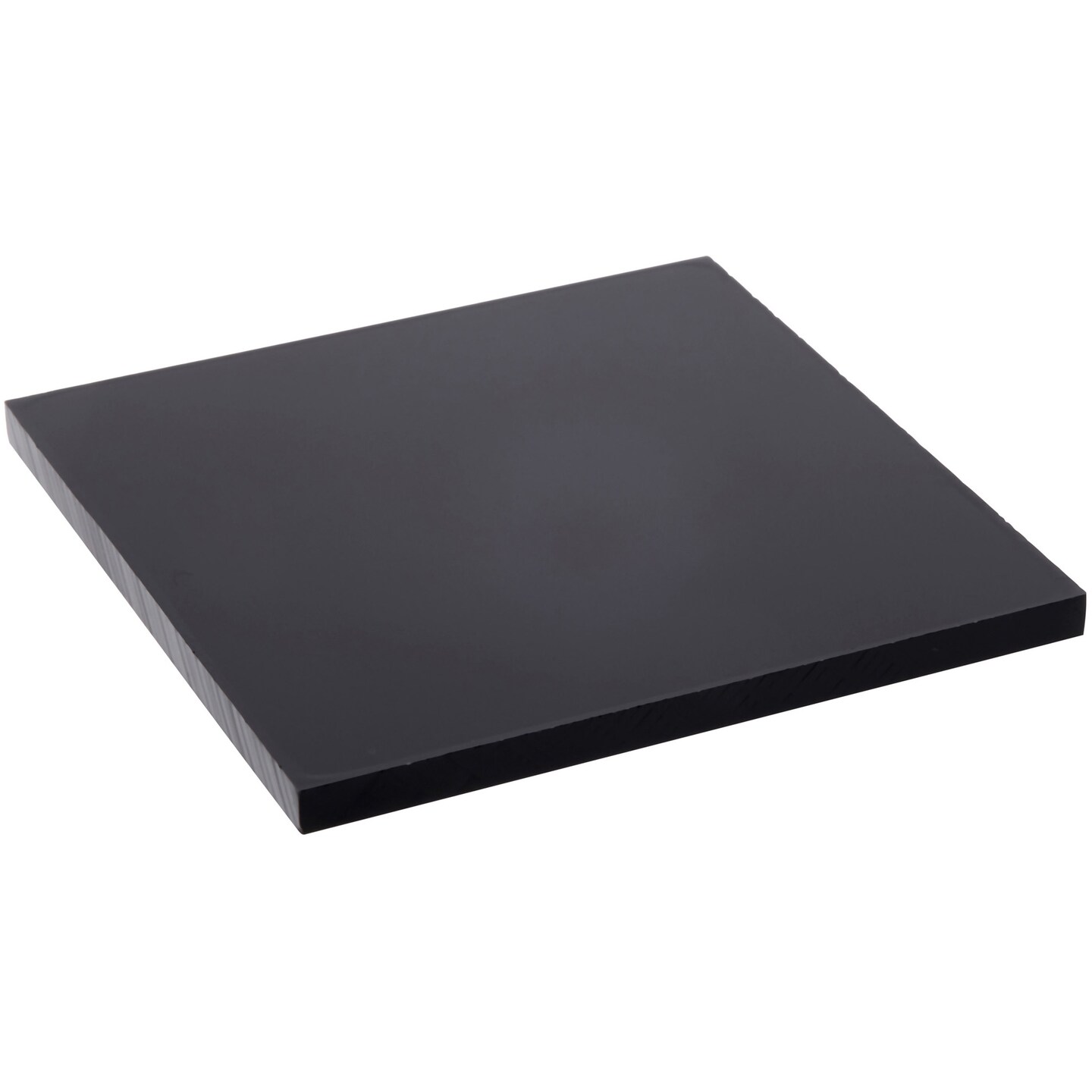 Plymor Black Acrylic Square Polished Edge Display Base, 3" W x 3" D x 0.25" H