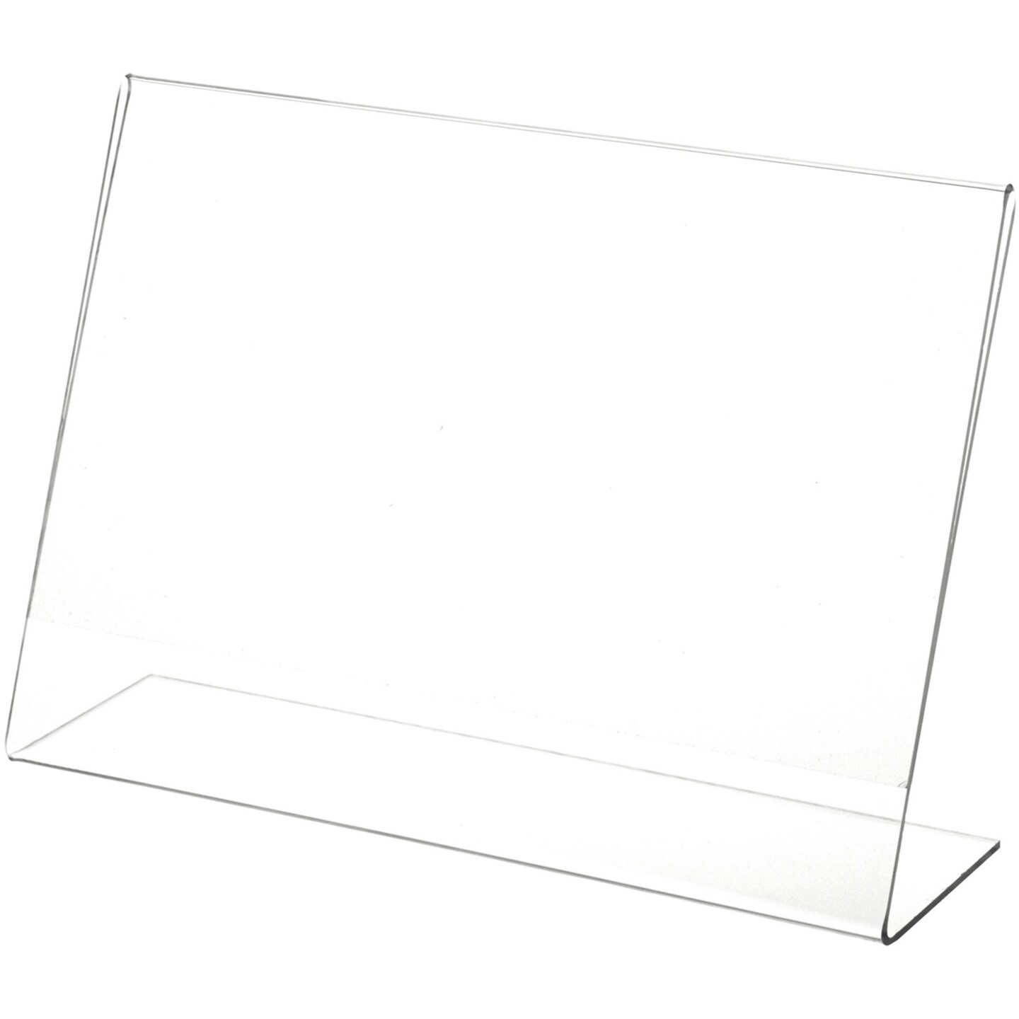 Plymor Clear Acrylic Sign Display / Literature Holder (Angled), 10" W x 7" H
