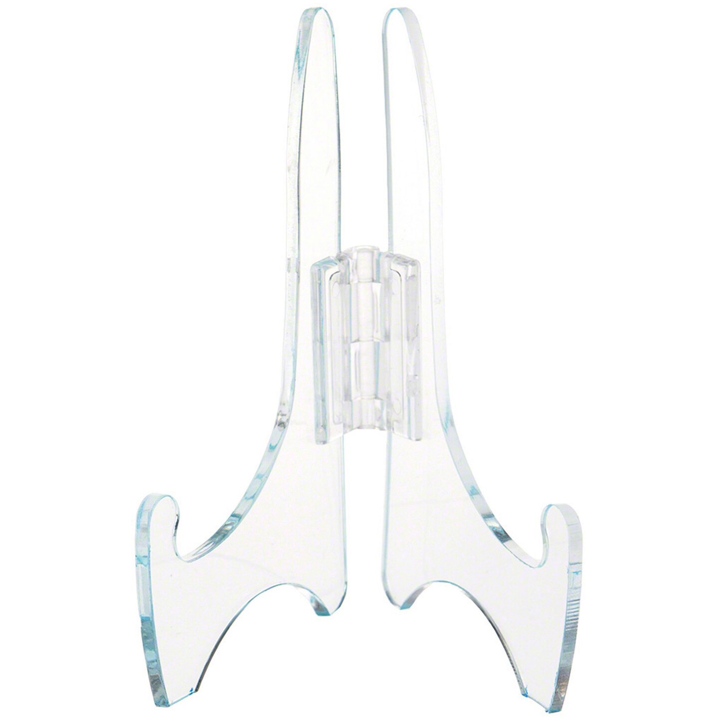 Plymor Clear Acrylic Adjustable Folding Display Easel, 4" H x 2.875" D (For 6" - 7" Plates)