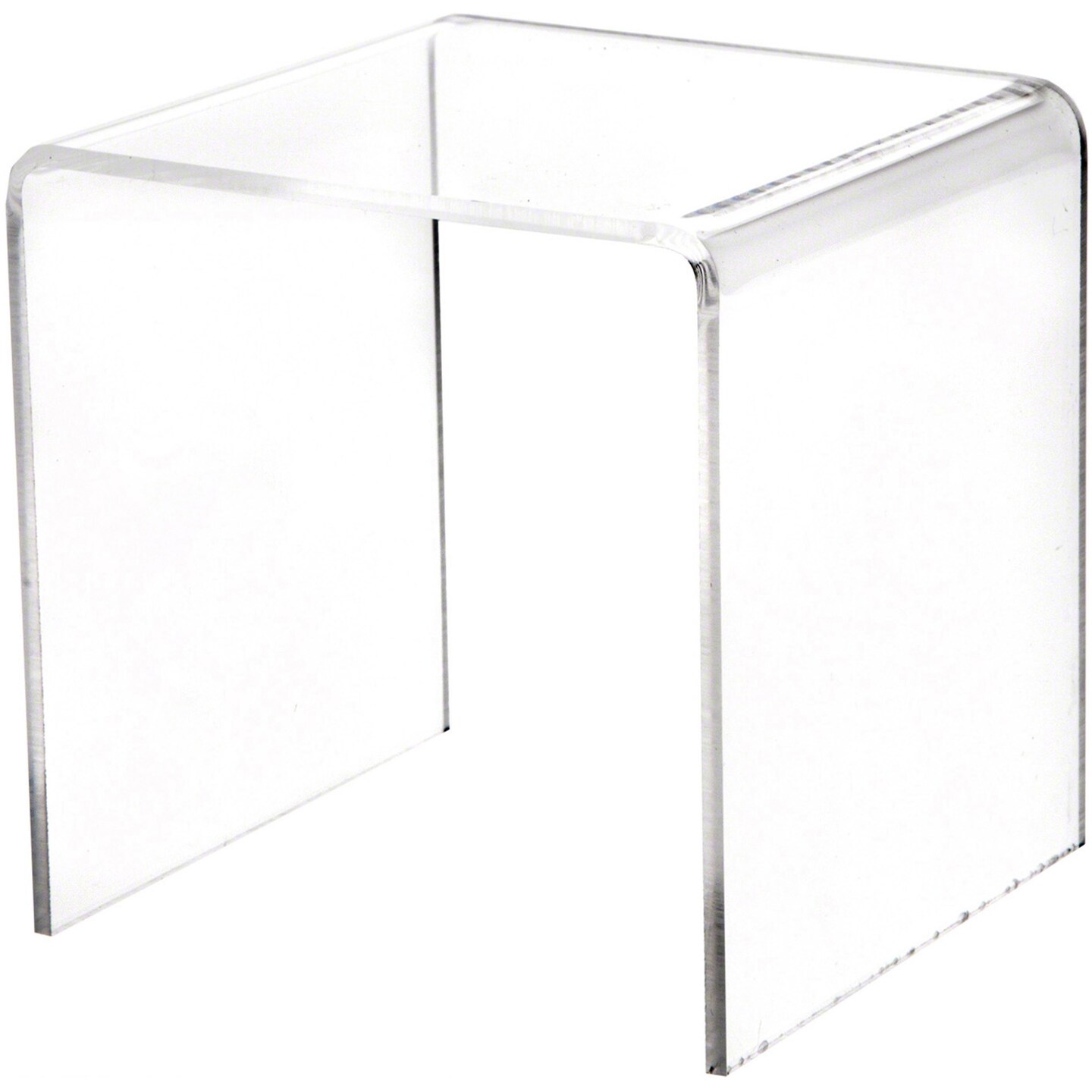 Plymor Clear Acrylic Square Display Riser, 4" H x 4" W x 4" D (1/8" thick)