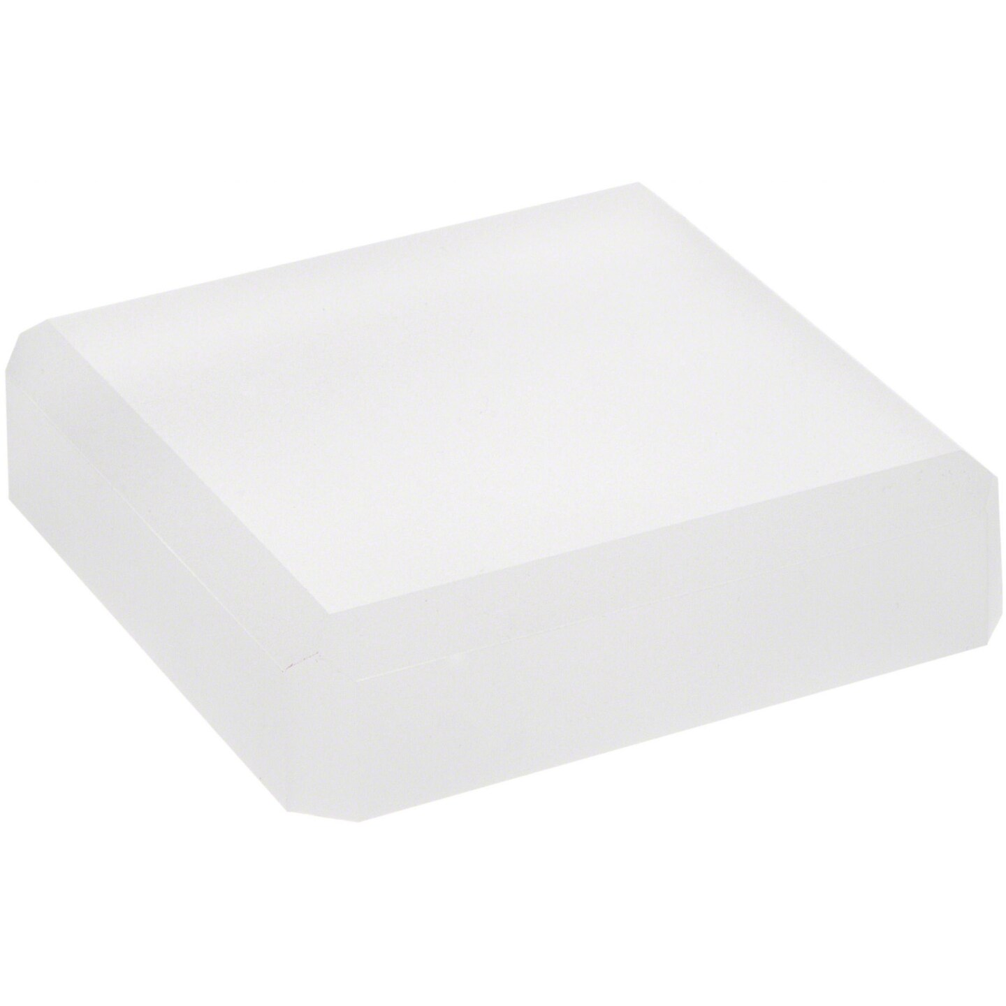 Plymor Frosted Acrylic Square Beveled Display Base, 4" W x 4" D x 1" H