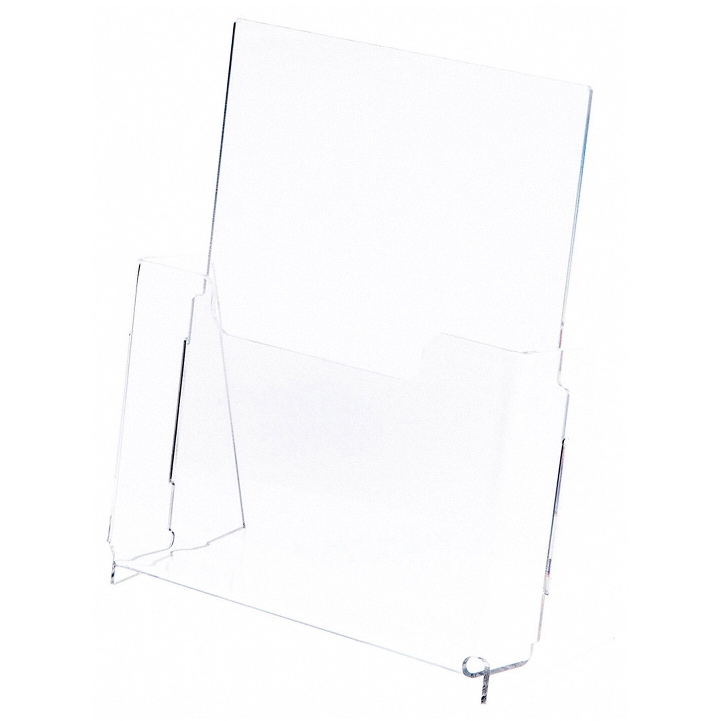 Plymor Clear Acrylic Paper Literature Holder (Countertop), Fits 8.5" x 11" Documents