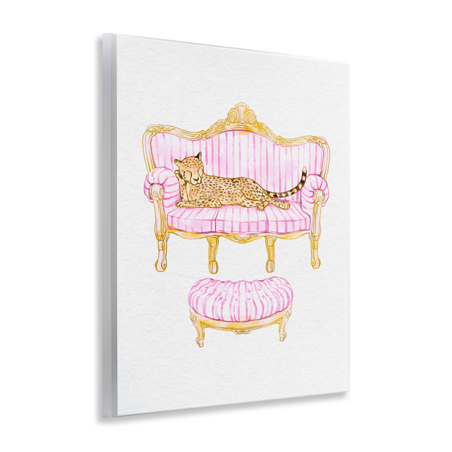 Stupell Industries Cheetah Resting Stylish Furniture Wall Plaque Art, design by Ziwei Li