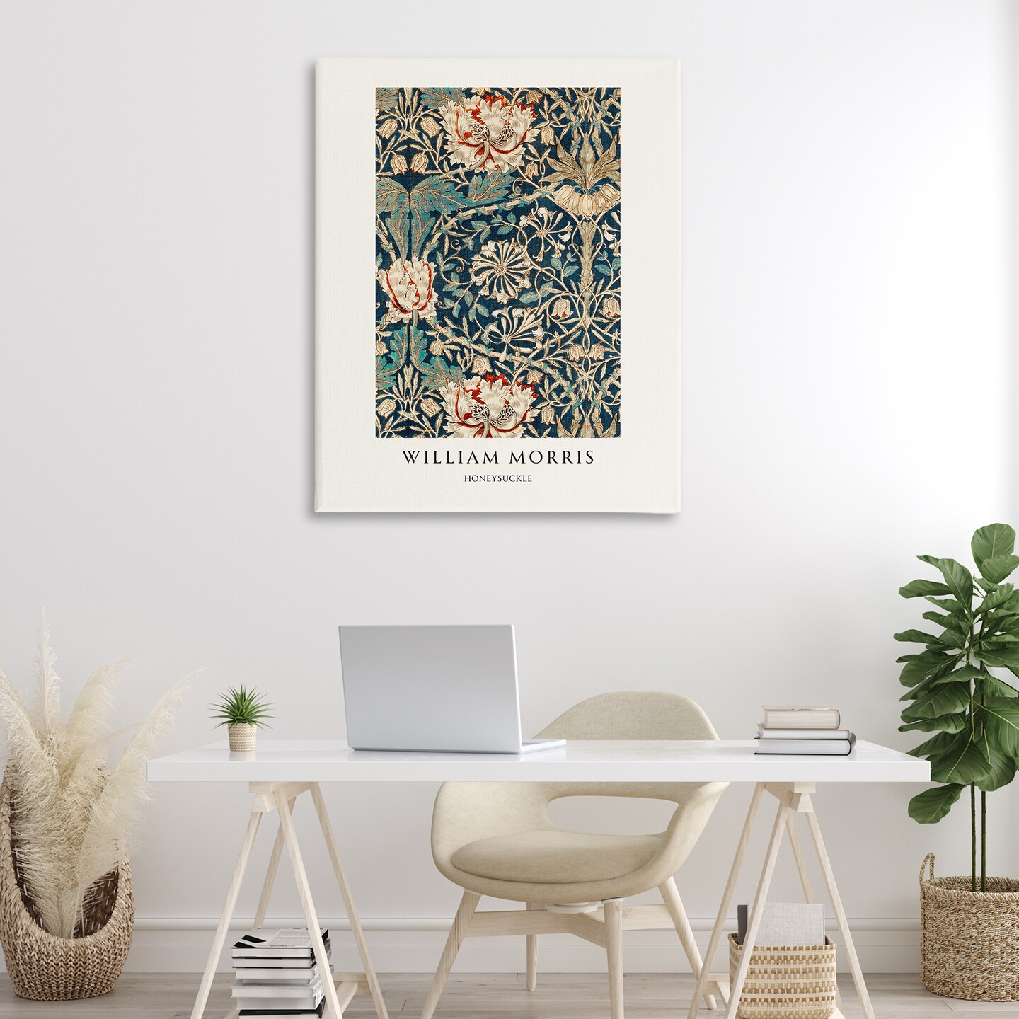 Stupell Industries William Morris Honeysuckle Pattern Canvas Wall Art, design by Vintage Hustle