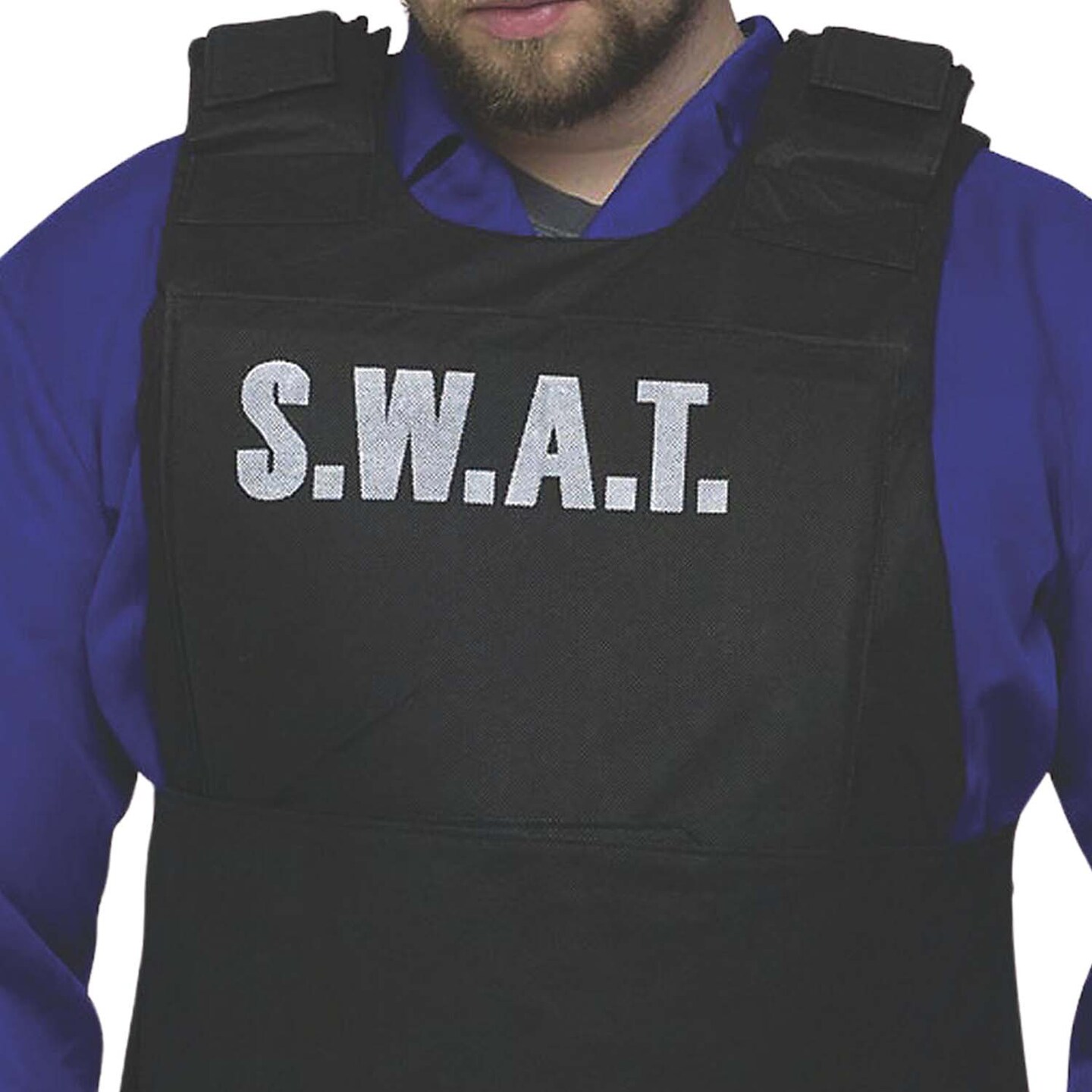 Adult SWAT Vest Costume Adjustable Polyester Tactical Outfit