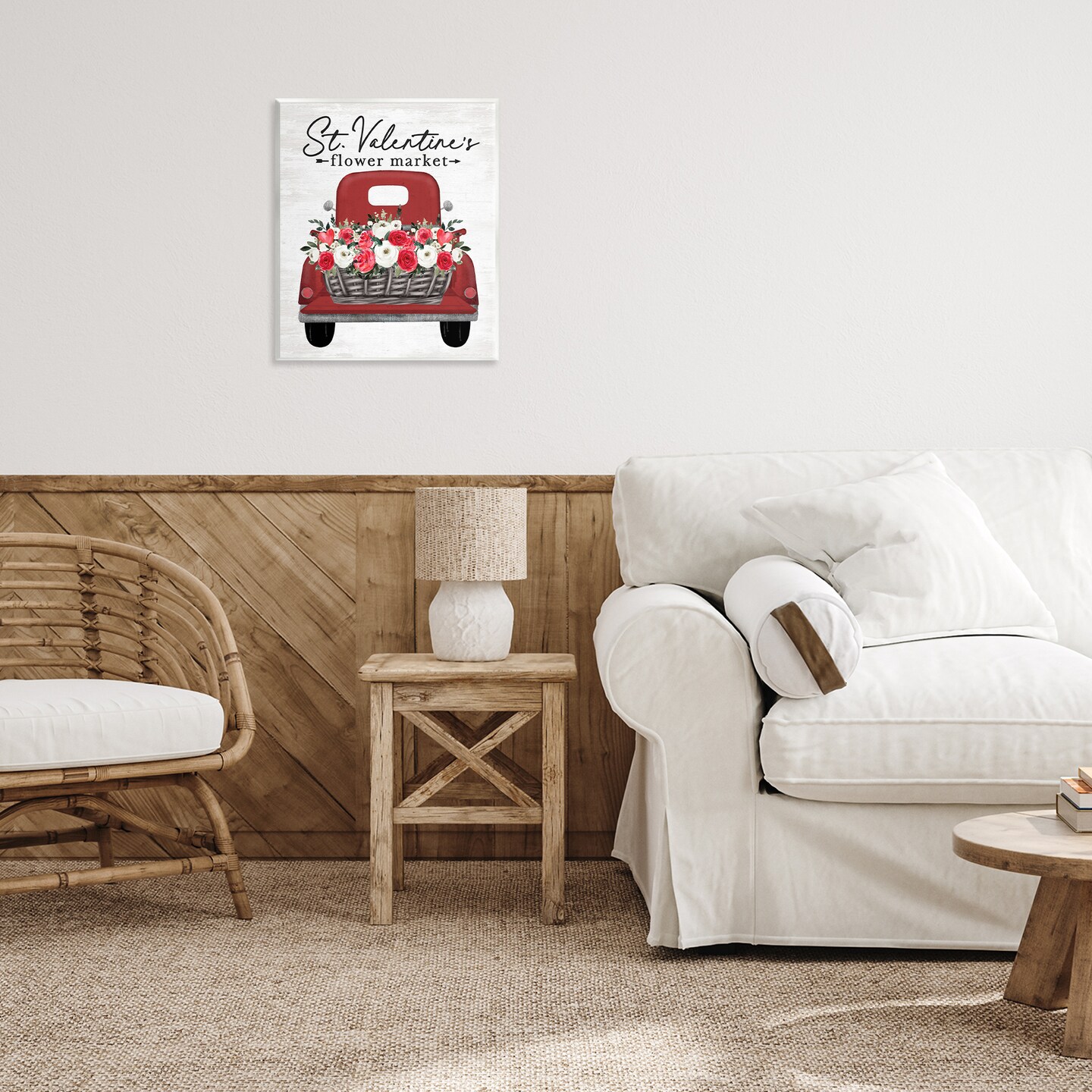 Stupell Industries St. Valentine's Flower Market Truck Wall Plaque Art, design by Lettered and Lined