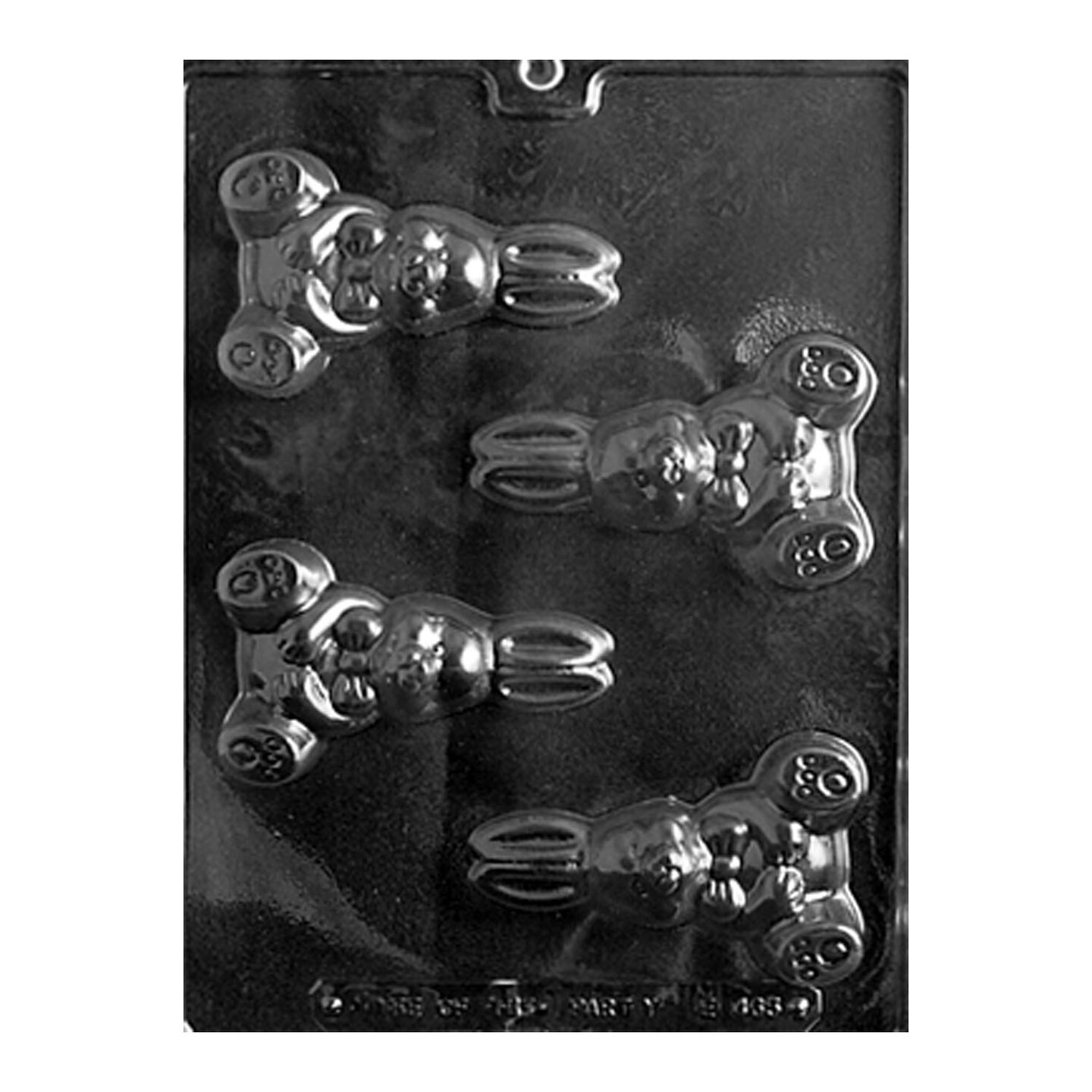 Easter Bunny Chocolate Mold 4&#x22; Sitting Bunny with Bow Tie