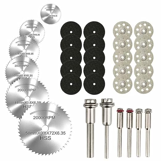 Cutting Wheels for Rotary Tool, Diamond Metal Wood Cutting Wheels and Drill Cutting Disc (Silver Cutting Wheel)