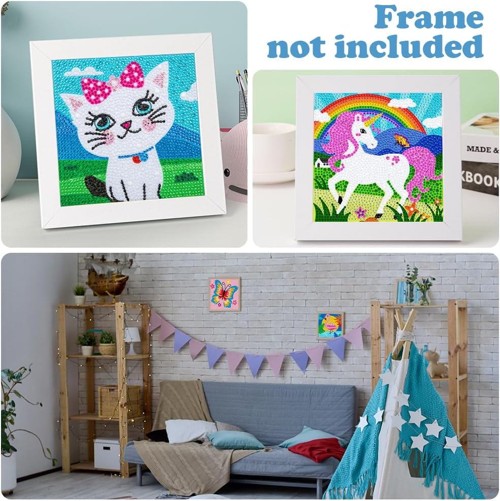 4-Pack 5D Diamond Art Kits – Easy DIY Crafts for Kids Ages 8-12