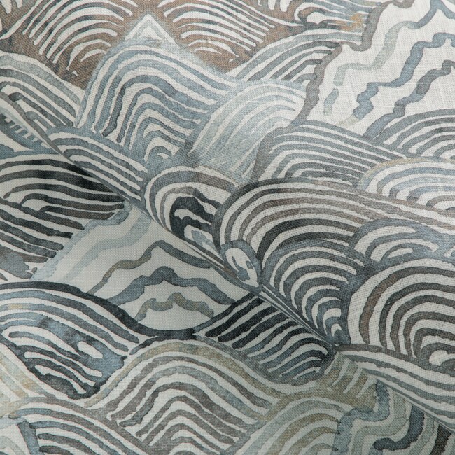 1 Yard Modern Abstract Printed Linen Drapery Fabric 100 Percent High Quality