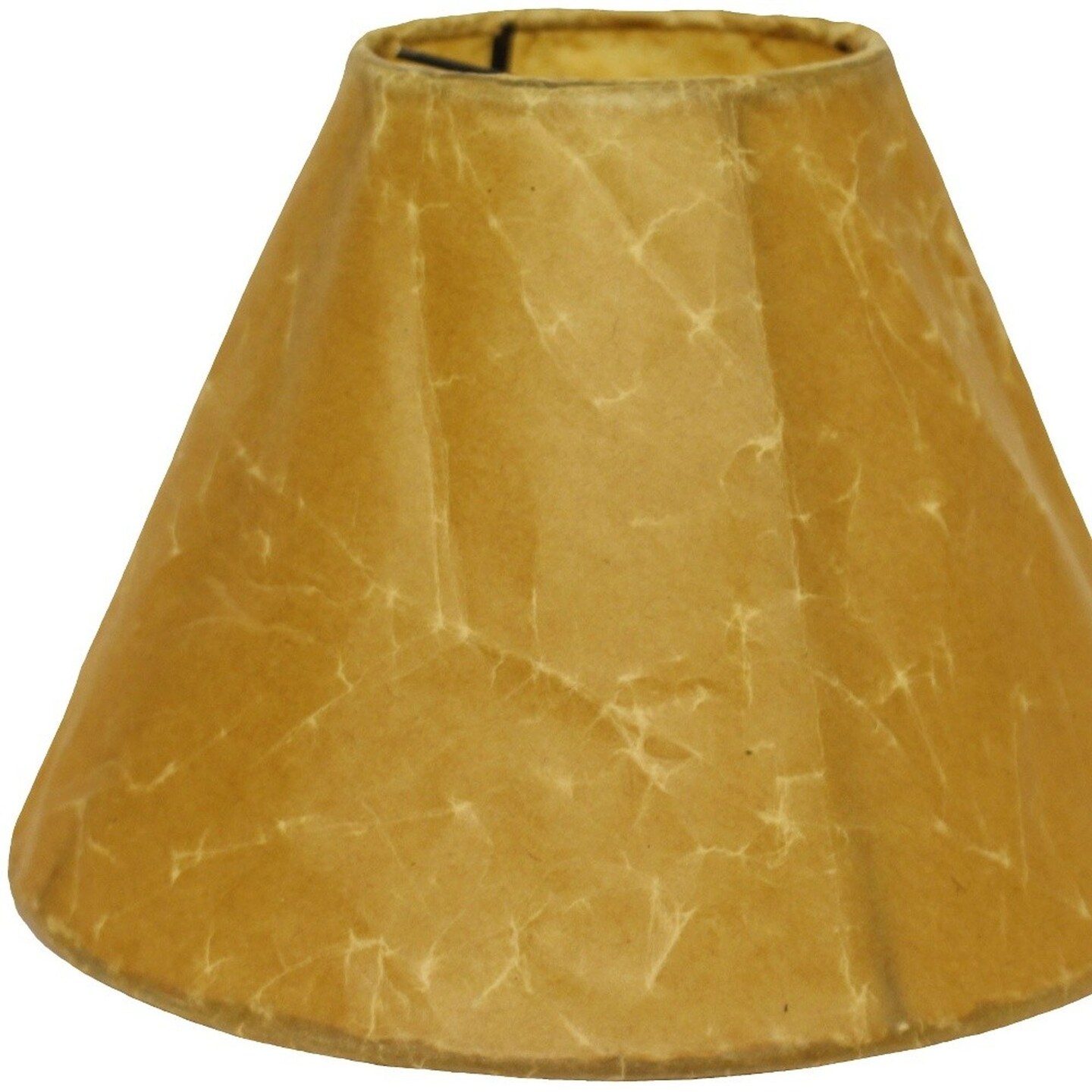 Edge Collections - 10" - Brown - Farmhouse Style Slanted Crinkle Lampshade - 1 Piece