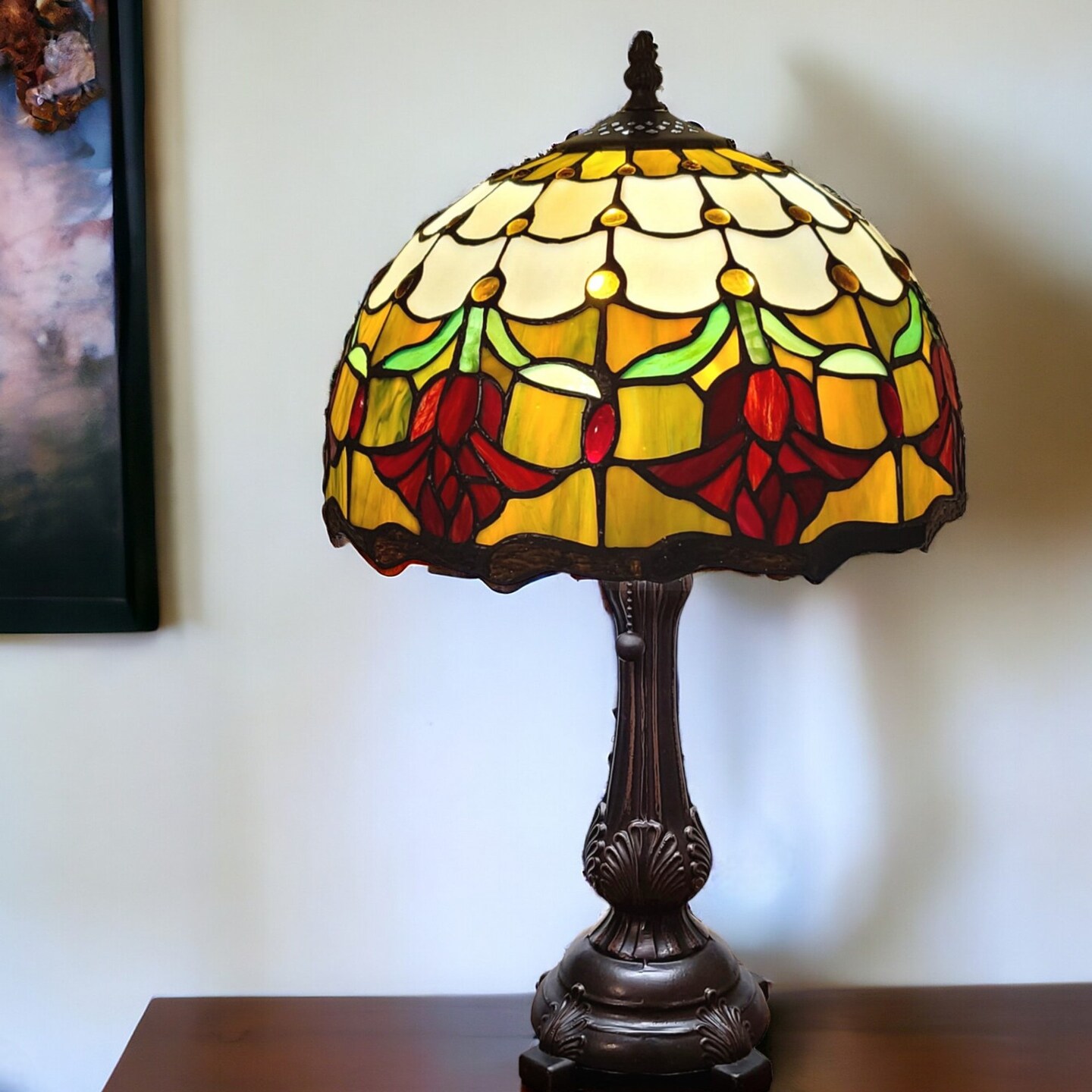 Edge Collections - Multicolor - Elegant Table Lamp with Dome Shade for Ambient Lighting - 1 Piece