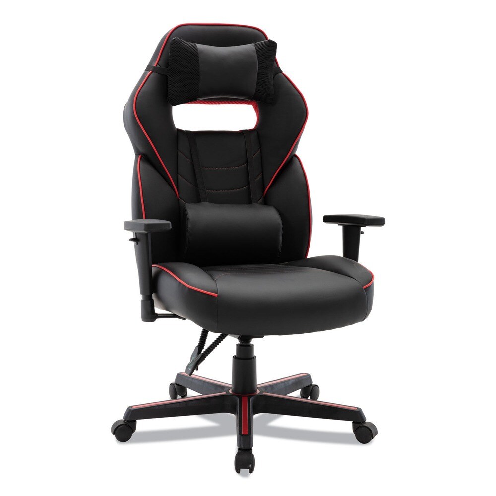 Alera 15.91 in. to 19.8 in. Seat Height Racing Style Ergonomic Gaming Chair - Black/Red