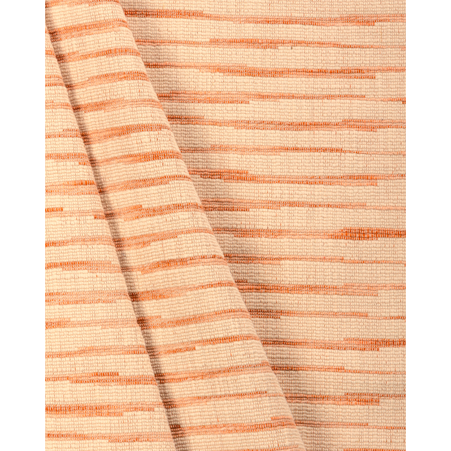 1 Yard Torin Warm Earth Tone Horizontal Striped Cotton Linen Fabric for Interiors