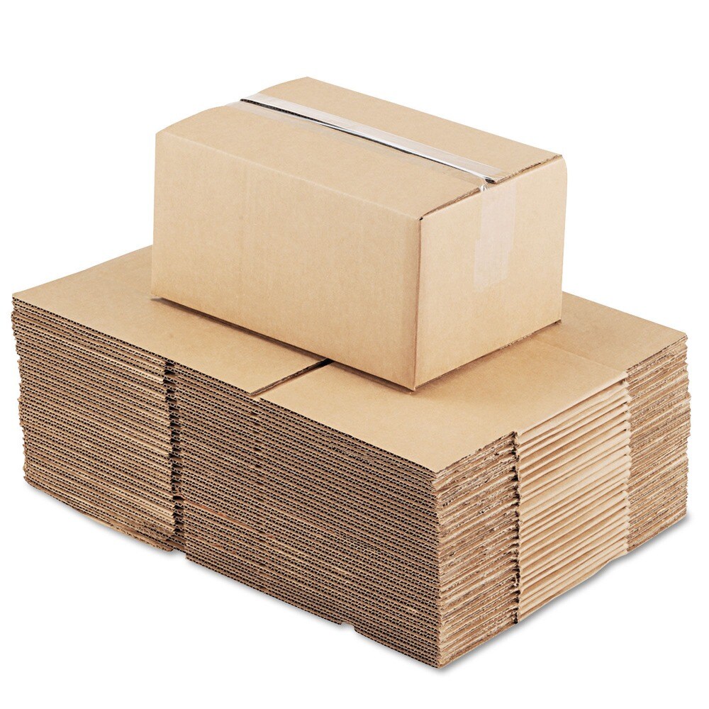 Universal 8 in. x 12 in. x 6 in. Fixed-Depth Corrugated RSC Shipping Boxes - Brown Kraft (25/Bundle)