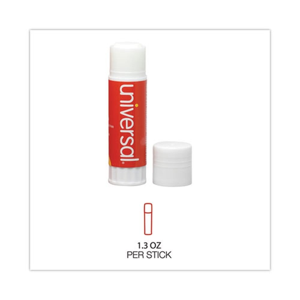 Universal 1.3 oz. Applies and Dries Clear Glue Sticks (12/Pack)