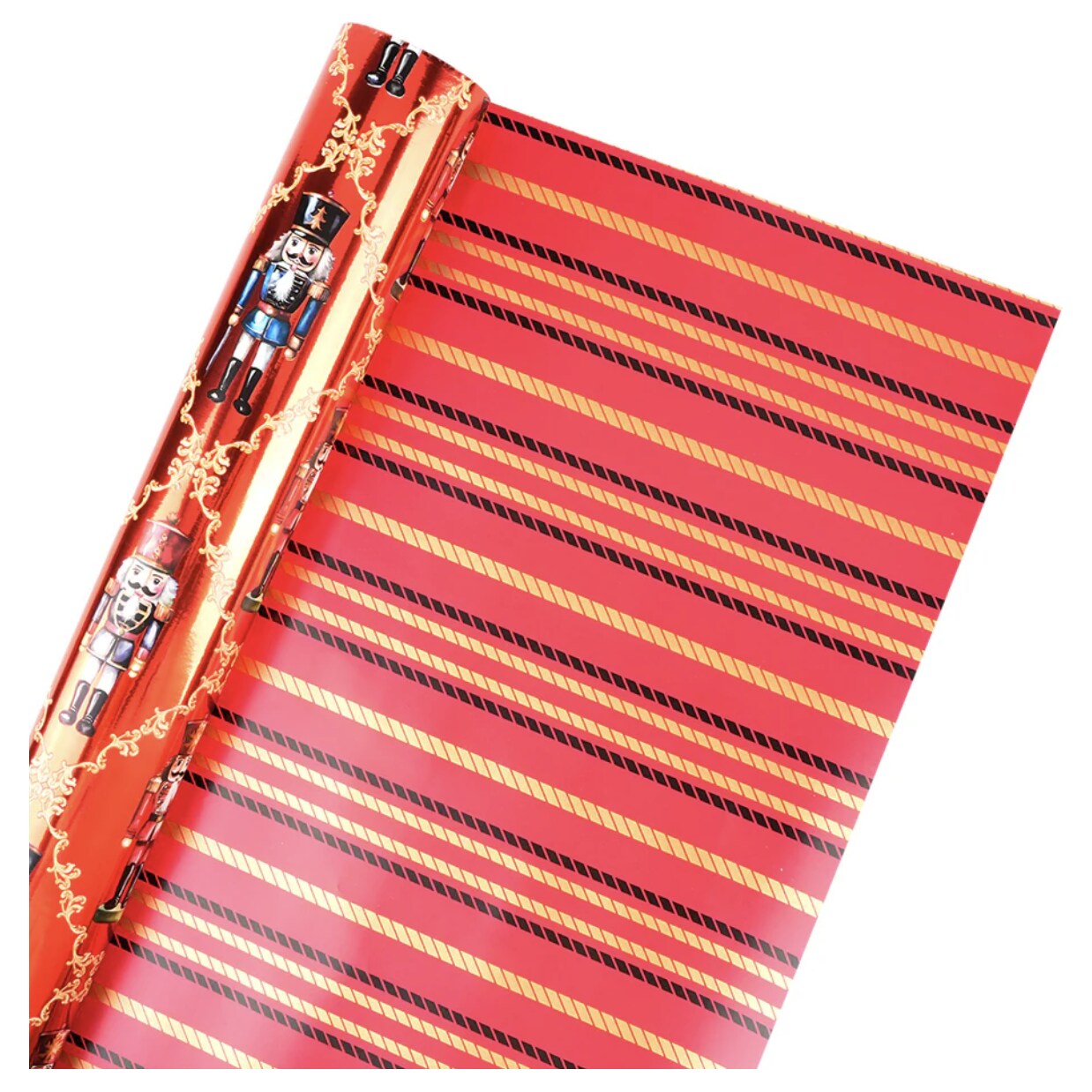 30in Reversible Nutcracker Wrapping Paper: Red