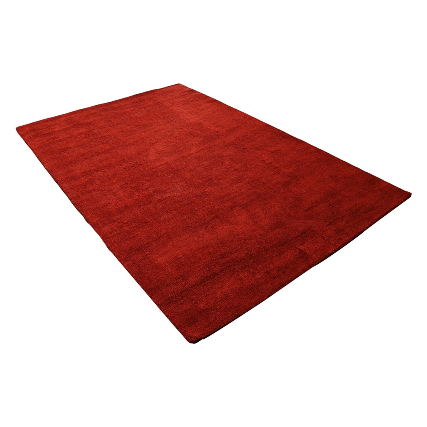 Edge Collections - 3' x 5' - Red - Luxury Hand Knotted Wool Area Rug for Living Room Interiors - 1 Piece