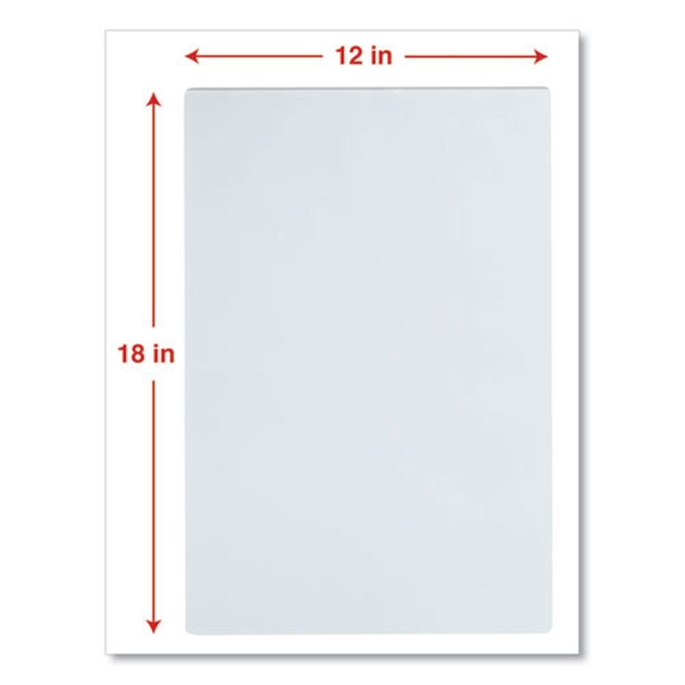 Universal 18 in. x 12 in. 3 mil Laminating Pouches - Gloss Clear (25/Pack)