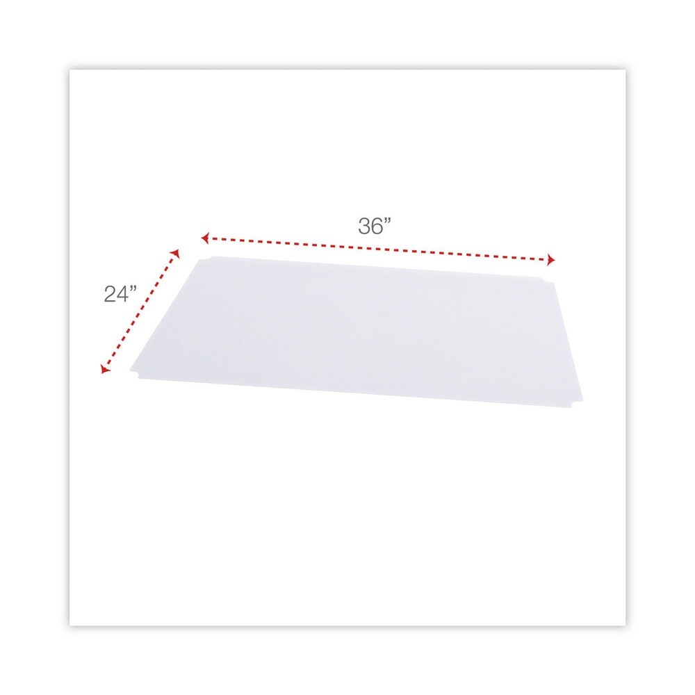 Alera Plastic 36 in. x 24 in. Shelf Liners for Wire Shelving - Clear (4/Pack)