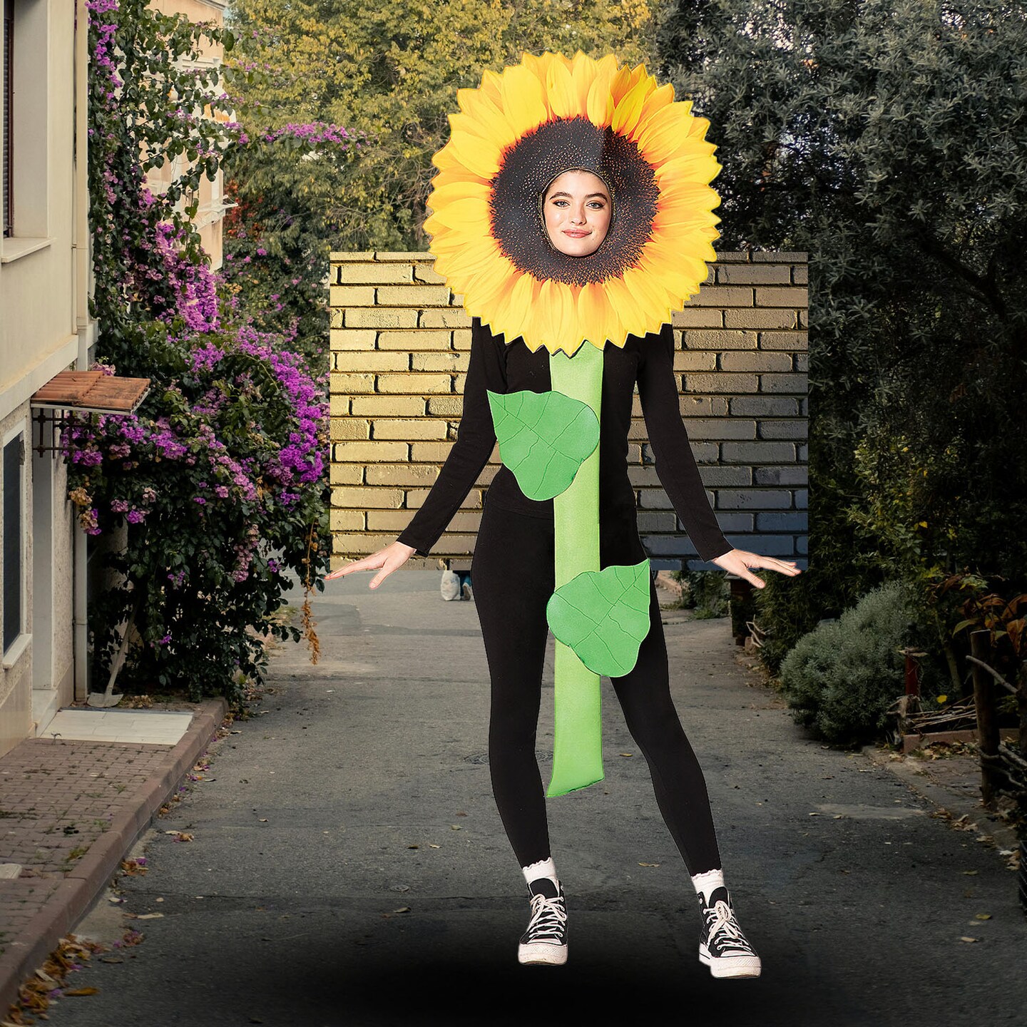 Sunflower Adult Costume One Size Cheerful Fun Halloween Outfit
