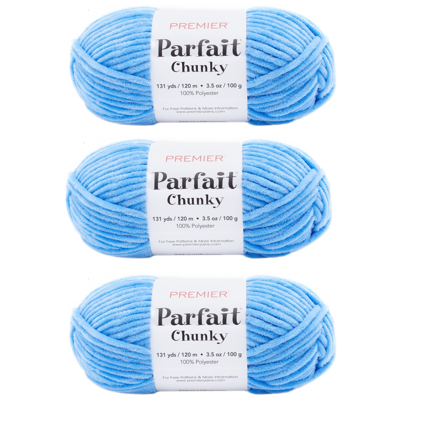 Multipack of 3 - Premier Parfait Chunky Yarn-Blue
